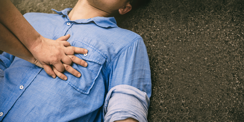 Someone is performing CPR due to fentanyl overdose. Narcan can help revive the person who has overdosed.