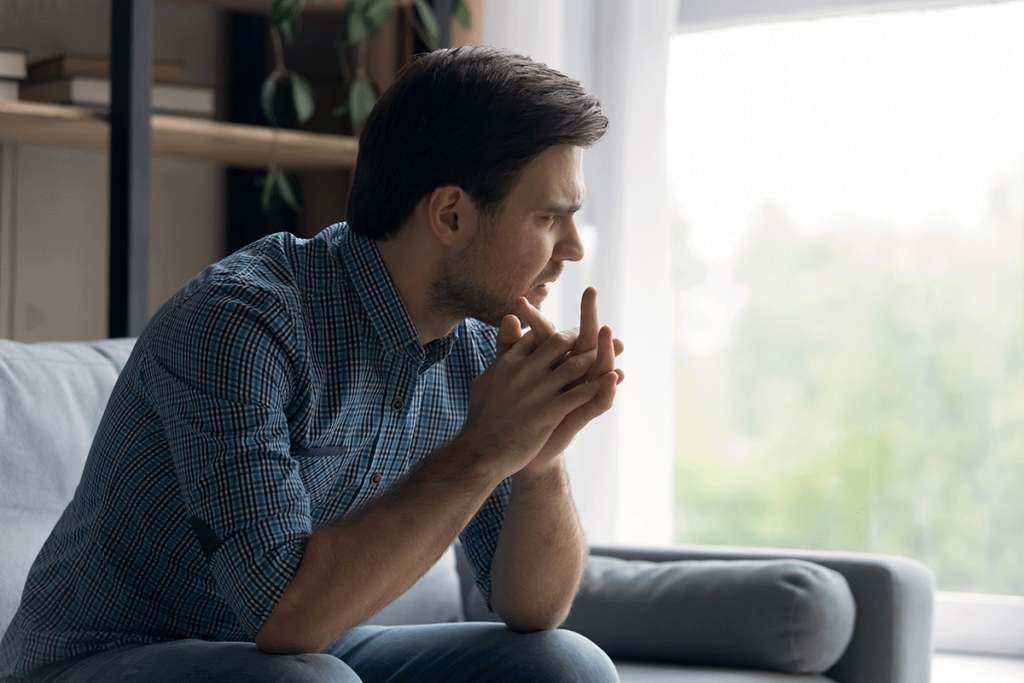 A man is wondering whether he is experiencing alcohol use disorder.